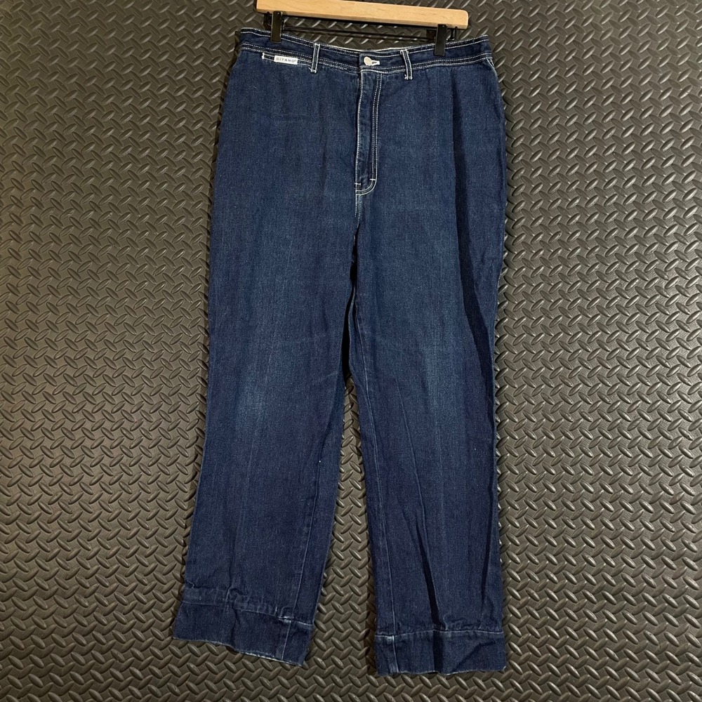 VTG Gitano Blue‎ Straight Leg Blue Pocket Design Denim Jeans Men's Size 34